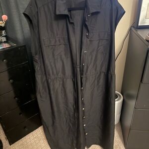 Old Navy Black Button-Down Dress